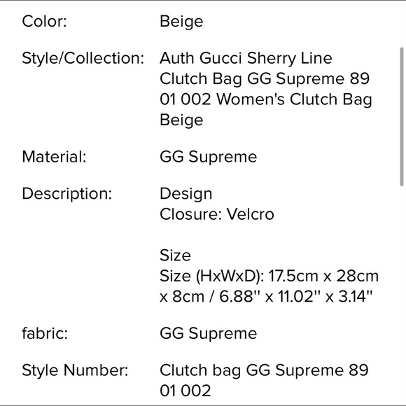 ***SALE*** Authentic Gucci Supreme Clutch - Picture 13 of 13